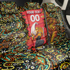 Personalized Perth Scorchers Cricket Back Car Seat Cover Hippie Psychedelic Pattern Vibrant Mandala Art Style