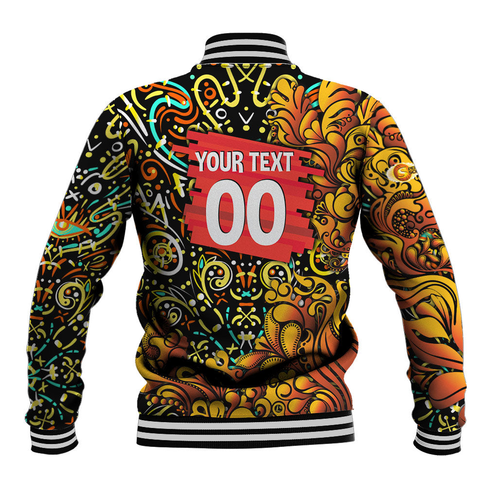 Personalized Perth Scorchers Cricket Baseball Jacket Hippie Psychedelic Pattern Vibrant Mandala Art Style