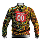 Personalized Perth Scorchers Cricket Baseball Jacket Hippie Psychedelic Pattern Vibrant Mandala Art Style