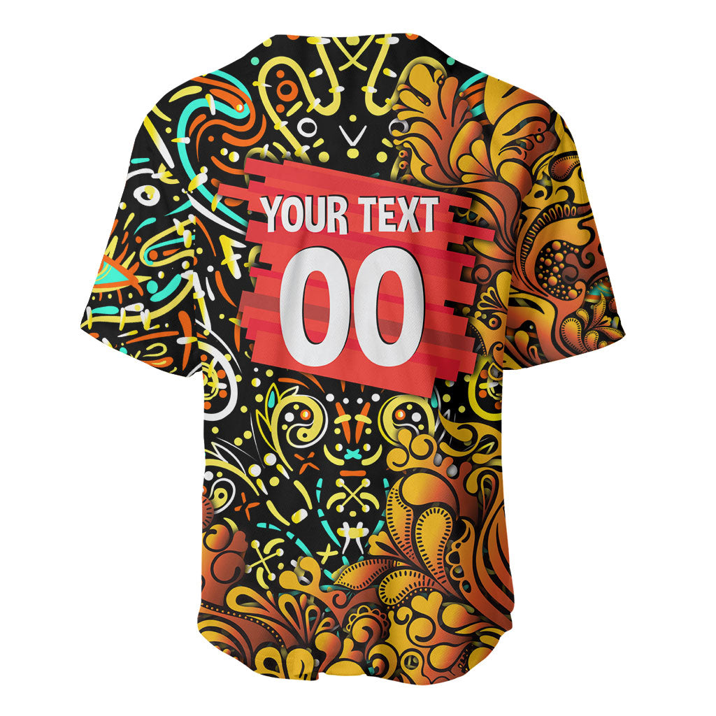 Personalized Perth Scorchers Cricket Baseball Jersey Hippie Psychedelic Pattern Vibrant Mandala Art Style