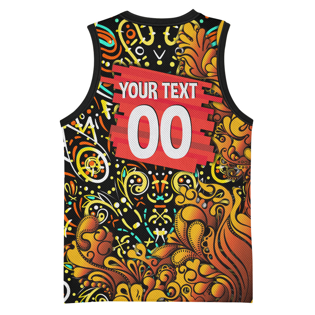 Personalized Perth Scorchers Cricket Basketball Jersey Hippie Psychedelic Pattern Vibrant Mandala Art Style