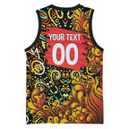 Personalized Perth Scorchers Cricket Basketball Jersey Hippie Psychedelic Pattern Vibrant Mandala Art Style