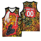 Personalized Perth Scorchers Cricket Basketball Jersey Hippie Psychedelic Pattern Vibrant Mandala Art Style