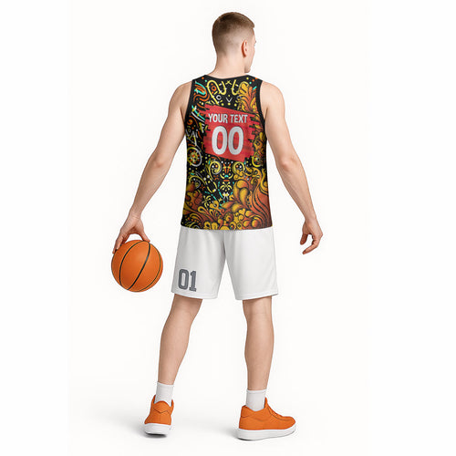 Personalized Perth Scorchers Cricket Basketball Jersey Hippie Psychedelic Pattern Vibrant Mandala Art Style