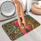 Personalized Perth Scorchers Cricket Bathroom Set Hippie Psychedelic Pattern Vibrant Mandala Art Style