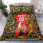Personalized Perth Scorchers Cricket Bedding Set Hippie Psychedelic Pattern Vibrant Mandala Art Style