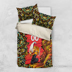 Personalized Perth Scorchers Cricket Bedding Set Hippie Psychedelic Pattern Vibrant Mandala Art Style