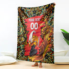 Personalized Perth Scorchers Cricket Blanket Hippie Psychedelic Pattern Vibrant Mandala Art Style