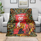 Personalized Perth Scorchers Cricket Blanket Hippie Psychedelic Pattern Vibrant Mandala Art Style