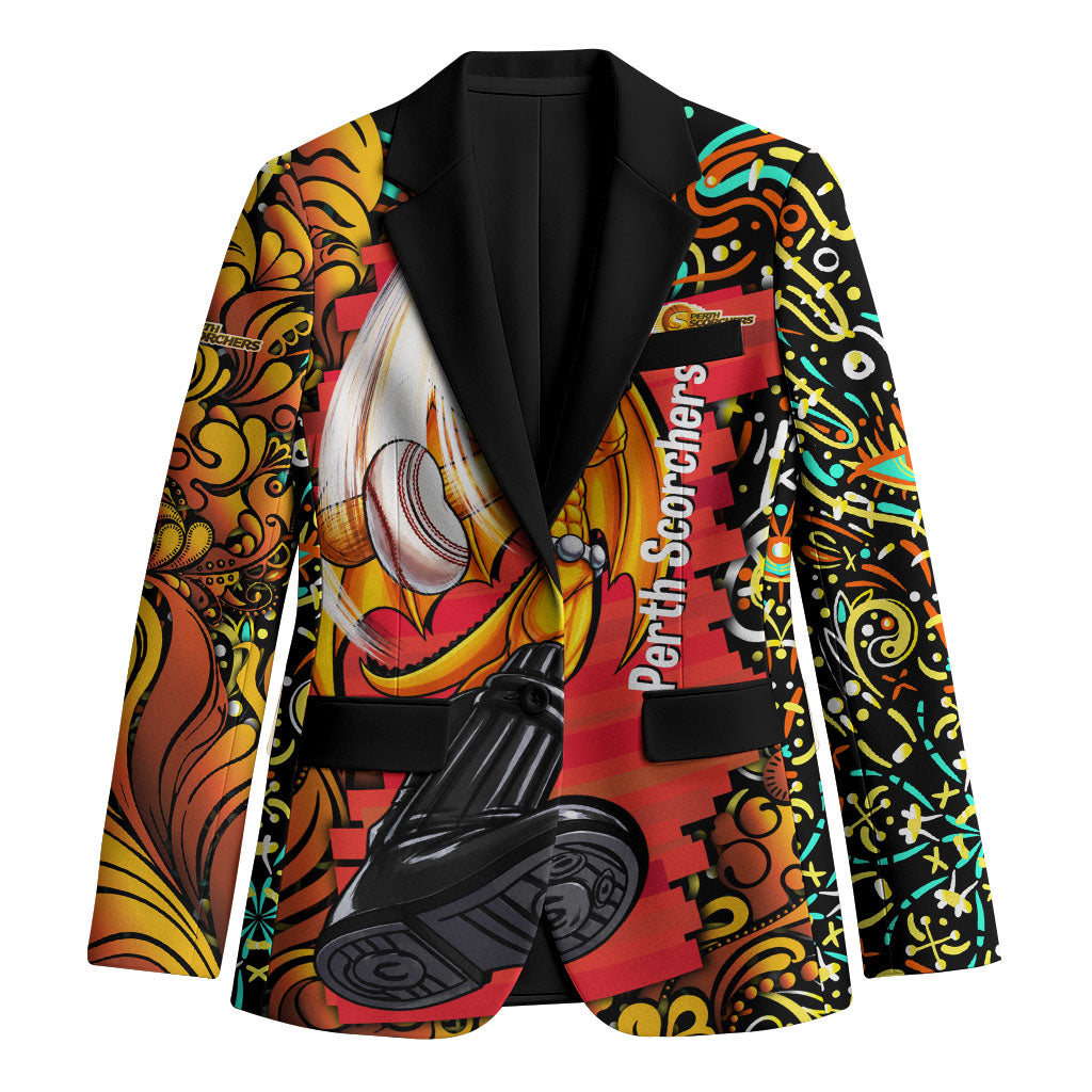 Personalized Perth Scorchers Cricket Blazer Hippie Psychedelic Pattern Vibrant Mandala Art Style