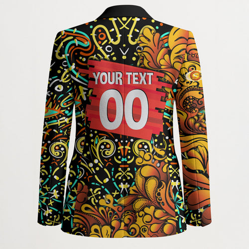 Personalized Perth Scorchers Cricket Blazer Hippie Psychedelic Pattern Vibrant Mandala Art Style