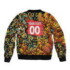 Personalized Perth Scorchers Cricket Bomber Jacket Hippie Psychedelic Pattern Vibrant Mandala Art Style