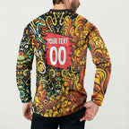 Personalized Perth Scorchers Cricket Button Sweatshirt Hippie Psychedelic Pattern Vibrant Mandala Art Style