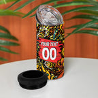 Personalized Perth Scorchers Cricket 4 in 1 Can Cooler Tumbler Hippie Psychedelic Pattern Vibrant Mandala Art Style