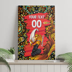 Personalized Perth Scorchers Cricket Canvas Wall Art Hippie Psychedelic Pattern Vibrant Mandala Art Style