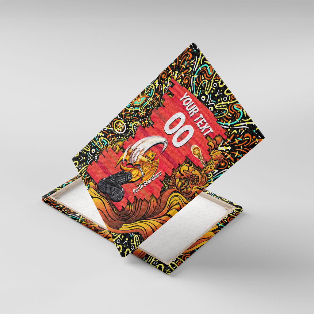 Personalized Perth Scorchers Cricket Canvas Wall Art Hippie Psychedelic Pattern Vibrant Mandala Art Style
