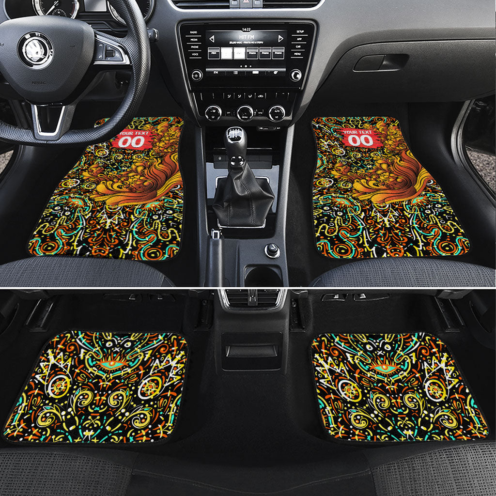 Personalized Perth Scorchers Cricket Car Mats Hippie Psychedelic Pattern Vibrant Mandala Art Style