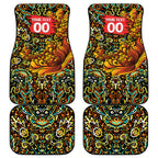 Personalized Perth Scorchers Cricket Car Mats Hippie Psychedelic Pattern Vibrant Mandala Art Style