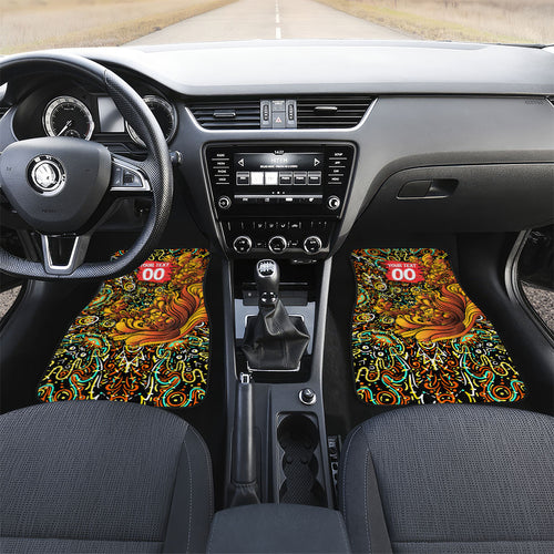 Personalized Perth Scorchers Cricket Car Mats Hippie Psychedelic Pattern Vibrant Mandala Art Style