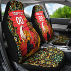 Personalized Perth Scorchers Cricket Car Seat Cover Hippie Psychedelic Pattern Vibrant Mandala Art Style