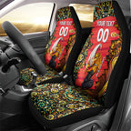 Personalized Perth Scorchers Cricket Car Seat Cover Hippie Psychedelic Pattern Vibrant Mandala Art Style