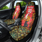 Personalized Perth Scorchers Cricket Car Seat Cover Hippie Psychedelic Pattern Vibrant Mandala Art Style