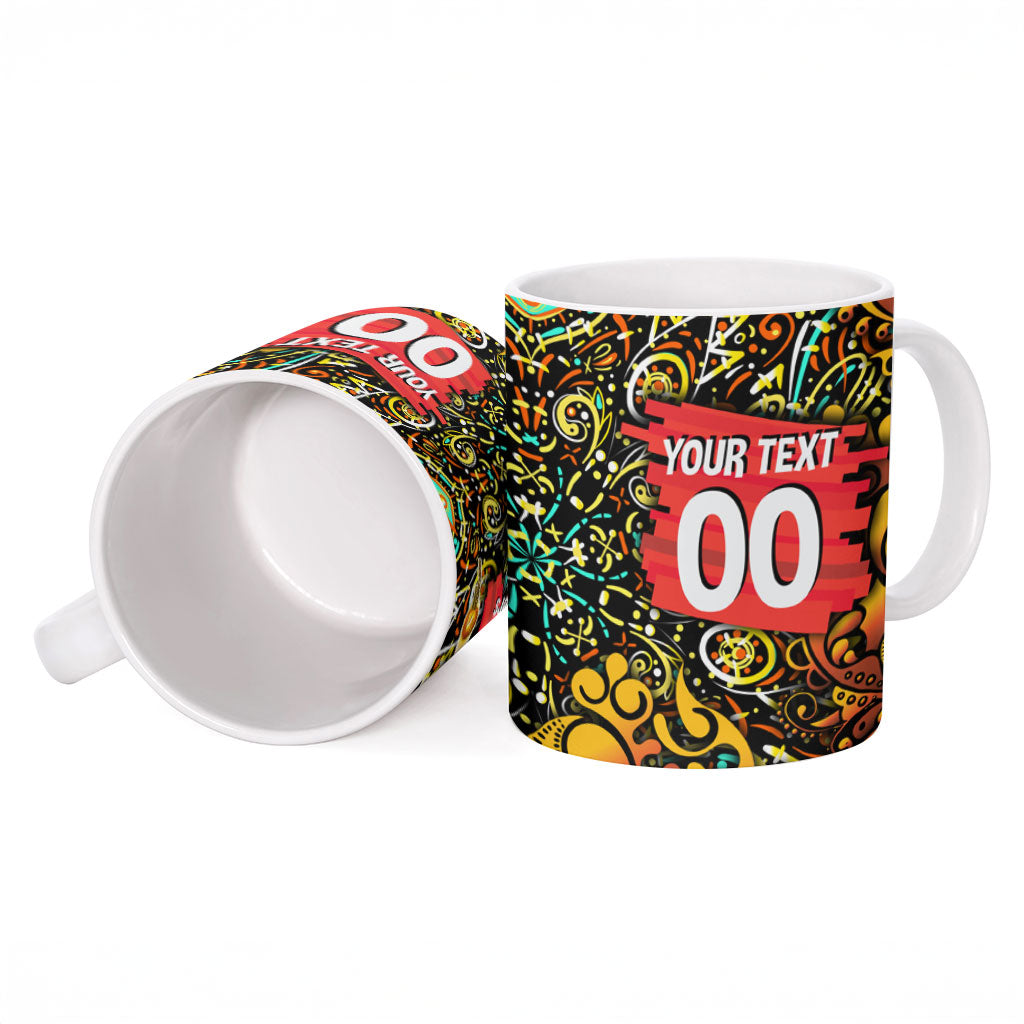 Personalized Perth Scorchers Cricket Ceramic Mug Hippie Psychedelic Pattern Vibrant Mandala Art Style