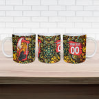 Personalized Perth Scorchers Cricket Ceramic Mug Hippie Psychedelic Pattern Vibrant Mandala Art Style