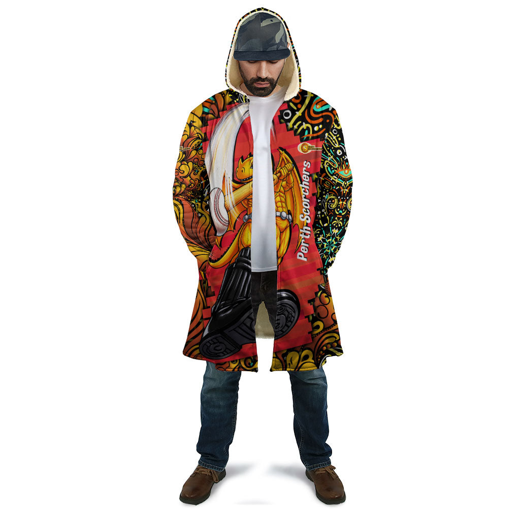 Personalized Perth Scorchers Cricket Cloak Hippie Psychedelic Pattern Vibrant Mandala Art Style
