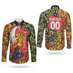 Personalized Perth Scorchers Cricket Couples Matching Tank Maxi Dress and Long Sleeve Button Shirt Hippie Psychedelic Pattern Vibrant Mandala Art Style