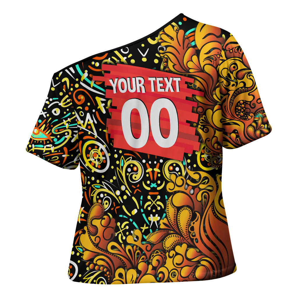 Personalized Perth Scorchers Cricket Cross Shoulder Shirt Hippie Psychedelic Pattern Vibrant Mandala Art Style
