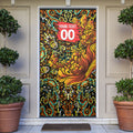 Personalized Perth Scorchers Cricket Door Cover Hippie Psychedelic Pattern Vibrant Mandala Art Style