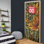 Personalized Perth Scorchers Cricket Door Cover Hippie Psychedelic Pattern Vibrant Mandala Art Style