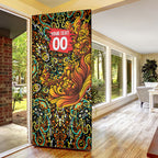 Personalized Perth Scorchers Cricket Door Cover Hippie Psychedelic Pattern Vibrant Mandala Art Style