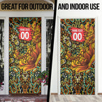 Personalized Perth Scorchers Cricket Door Cover Hippie Psychedelic Pattern Vibrant Mandala Art Style
