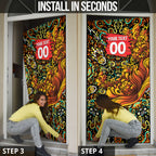 Personalized Perth Scorchers Cricket Door Cover Hippie Psychedelic Pattern Vibrant Mandala Art Style