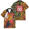 Personalized Perth Scorchers Cricket Family Matching Puletasi and Hawaiian Shirt Hippie Psychedelic Pattern Vibrant Mandala Art Style
