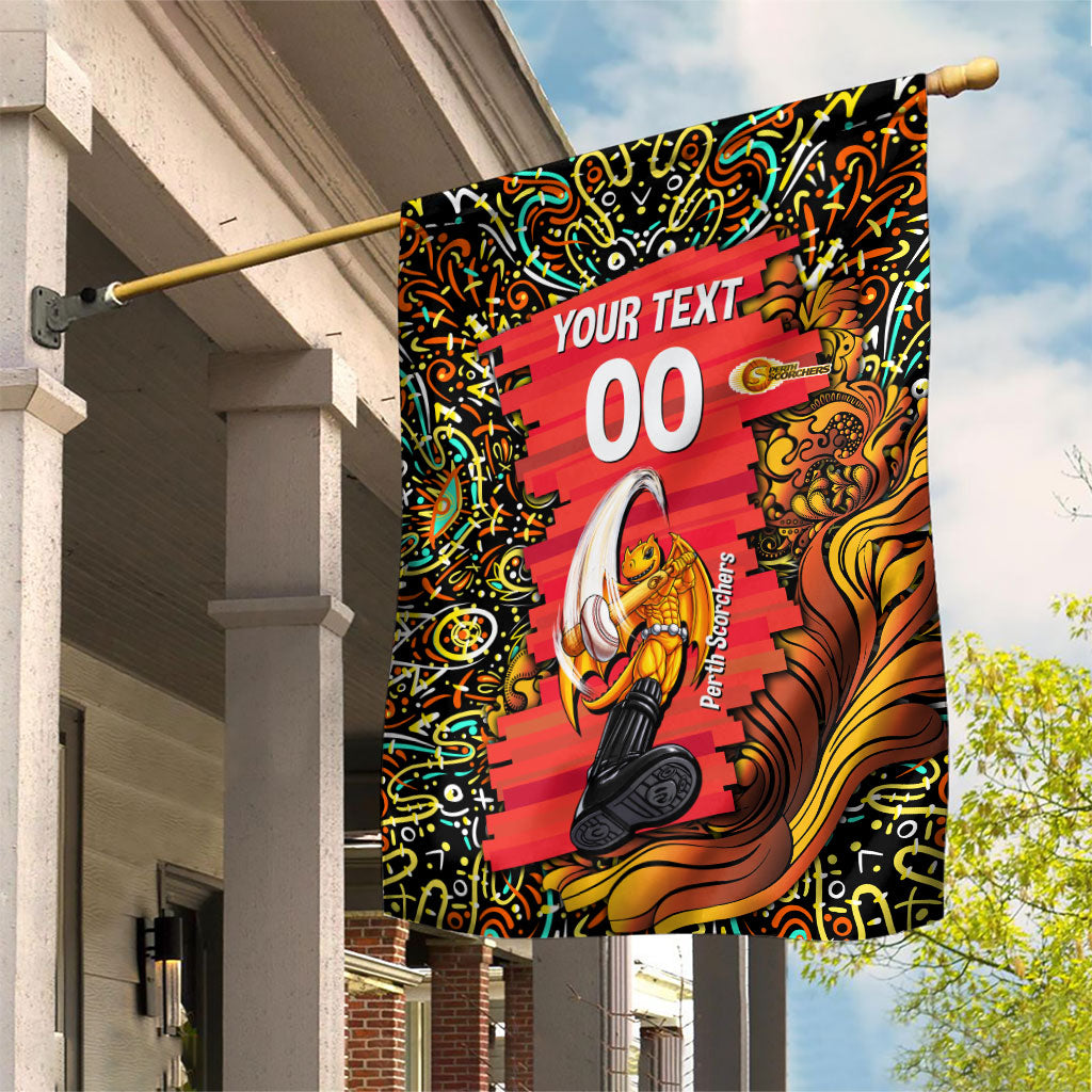 Personalized Perth Scorchers Cricket Garden Flag Hippie Psychedelic Pattern Vibrant Mandala Art Style