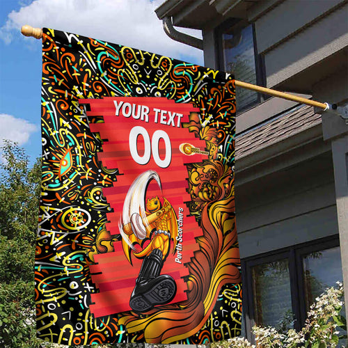 Personalized Perth Scorchers Cricket Garden Flag Hippie Psychedelic Pattern Vibrant Mandala Art Style