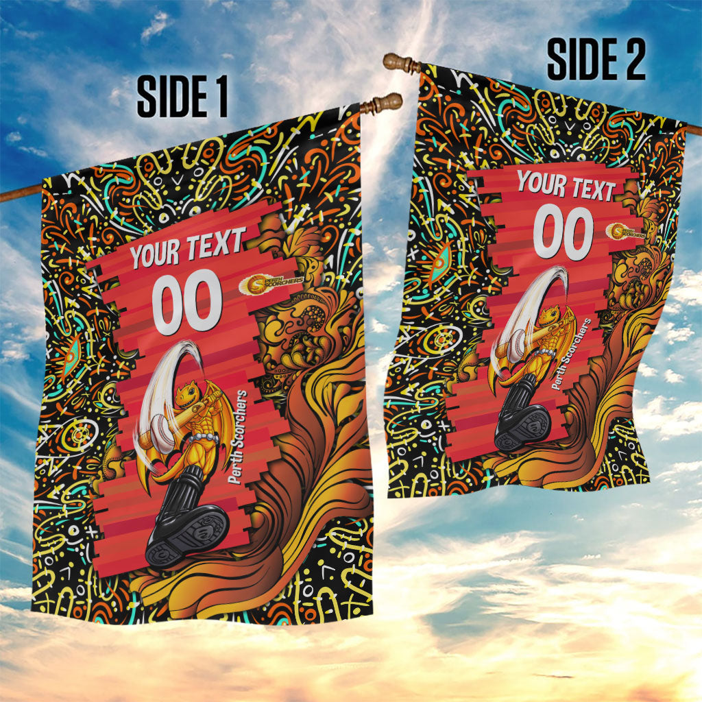 Personalized Perth Scorchers Cricket Garden Flag Hippie Psychedelic Pattern Vibrant Mandala Art Style