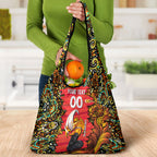 Personalized Perth Scorchers Cricket Grocery Bag Hippie Psychedelic Pattern Vibrant Mandala Art Style