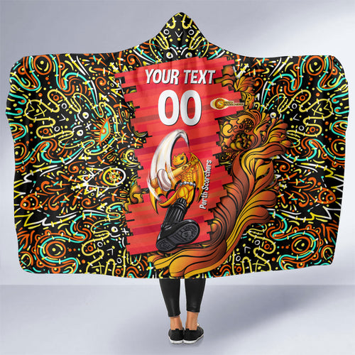 Personalized Perth Scorchers Cricket Hooded Blanket Hippie Psychedelic Pattern Vibrant Mandala Art Style