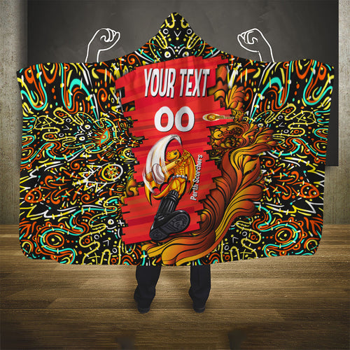 Personalized Perth Scorchers Cricket Hooded Blanket Hippie Psychedelic Pattern Vibrant Mandala Art Style