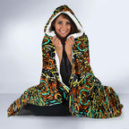 Personalized Perth Scorchers Cricket Hooded Blanket Hippie Psychedelic Pattern Vibrant Mandala Art Style