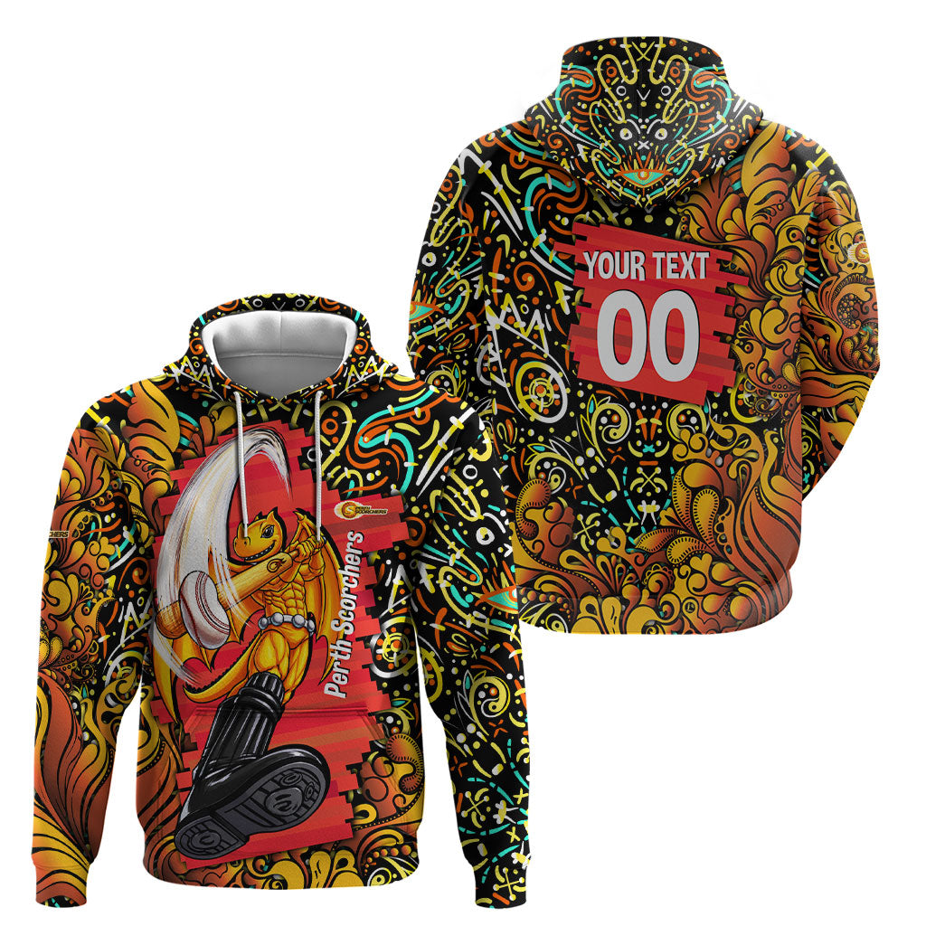 Personalized Perth Scorchers Cricket Hoodie Hippie Psychedelic Pattern Vibrant Mandala Art Style
