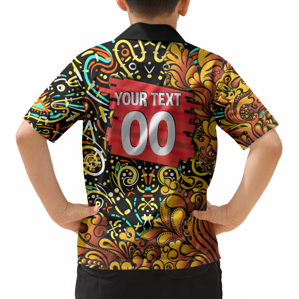 Personalized Perth Scorchers Cricket Kid Hawaiian Shirt Hippie Psychedelic Pattern Vibrant Mandala Art Style