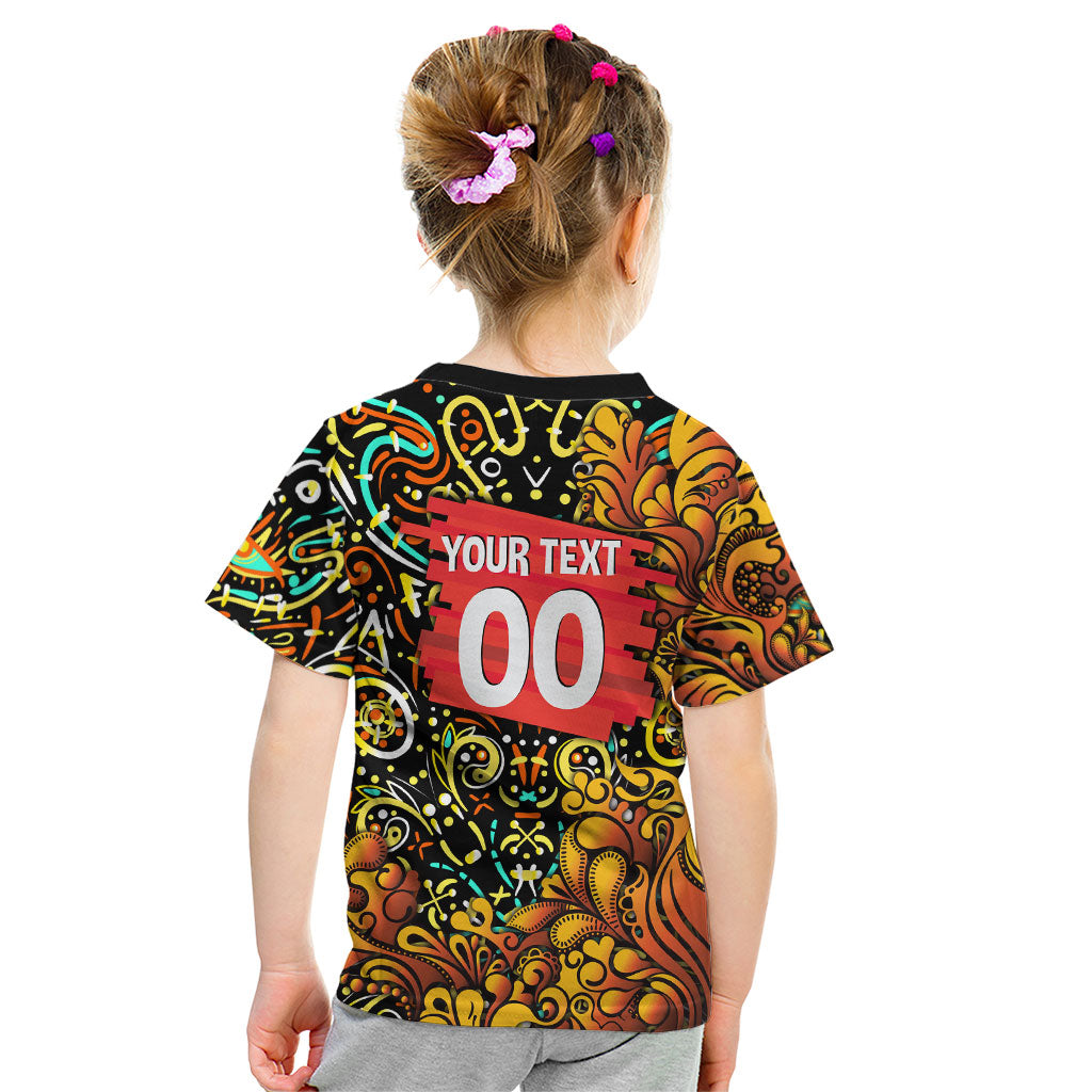Personalized Perth Scorchers Cricket Kid T Shirt Hippie Psychedelic Pattern Vibrant Mandala Art Style