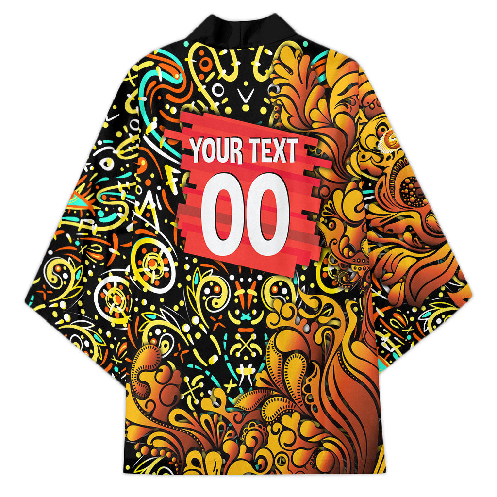 Personalized Perth Scorchers Cricket Kimono Hippie Psychedelic Pattern Vibrant Mandala Art Style