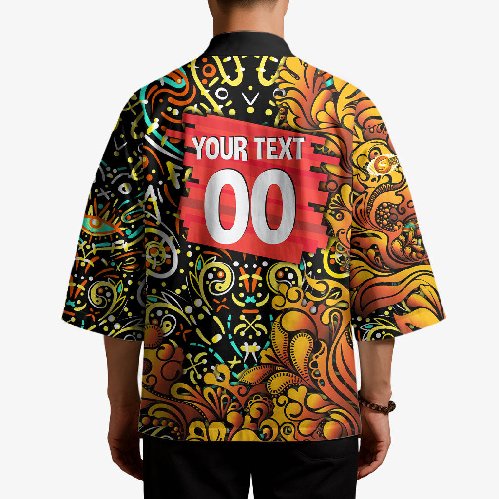 Personalized Perth Scorchers Cricket Kimono Hippie Psychedelic Pattern Vibrant Mandala Art Style