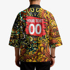 Personalized Perth Scorchers Cricket Kimono Hippie Psychedelic Pattern Vibrant Mandala Art Style